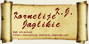 Kornelije Jaglikić vizit kartica